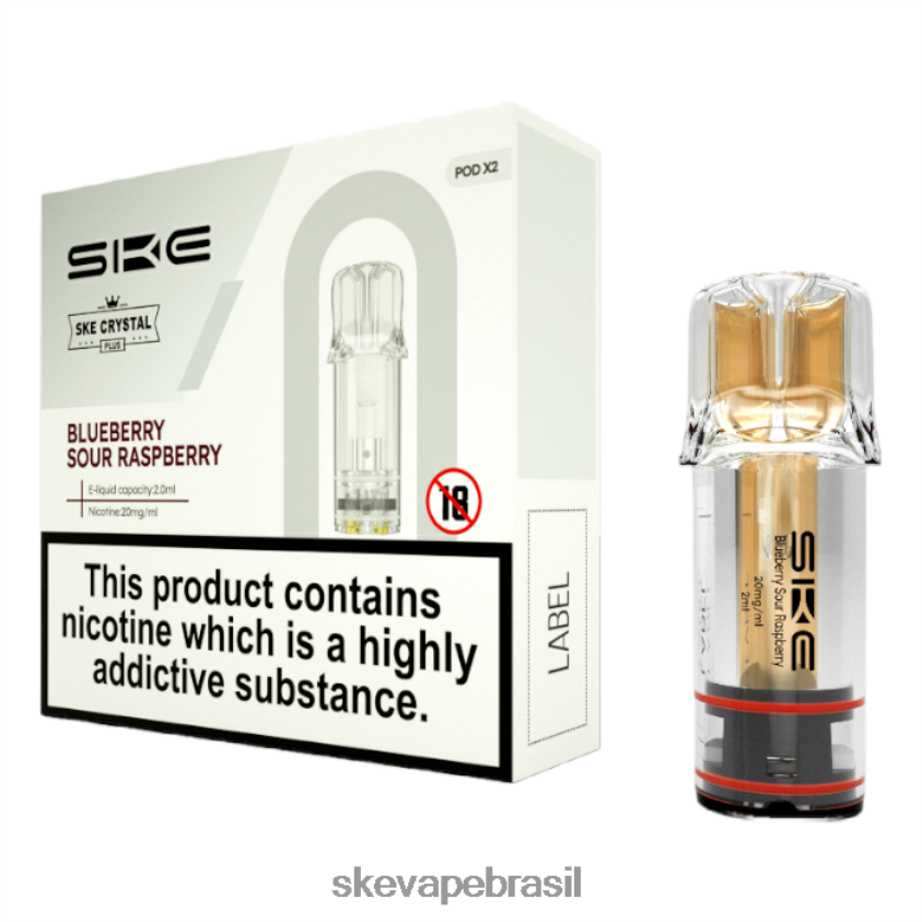 SKE Vape Refills | vapes de cristal mais cápsulas SKE framboesa azeda de mirtilo RN0HZT107