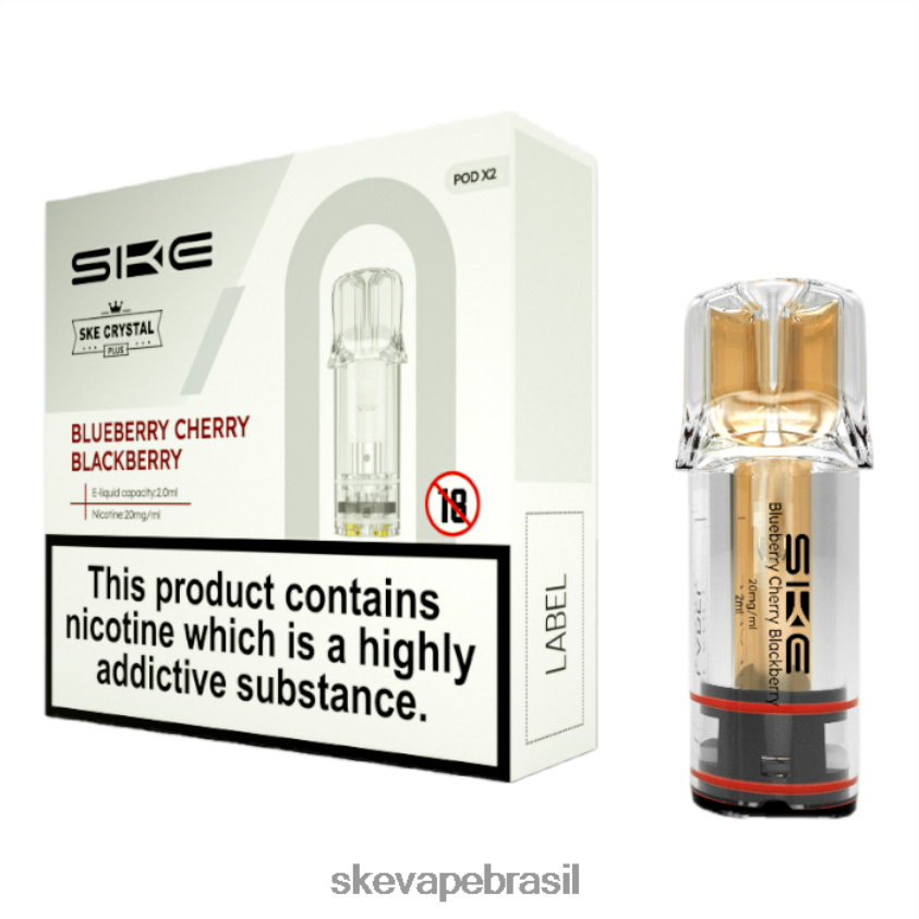 SKE Vape Review | vapes de cristal mais cápsulas SKE mirtilo cereja amora RN0HZT108